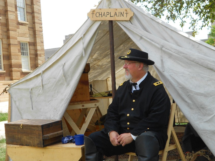 Chaplain Springer always ready to serve his flock